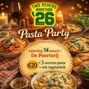 Pastabuffet zaterdagavond 14 maart